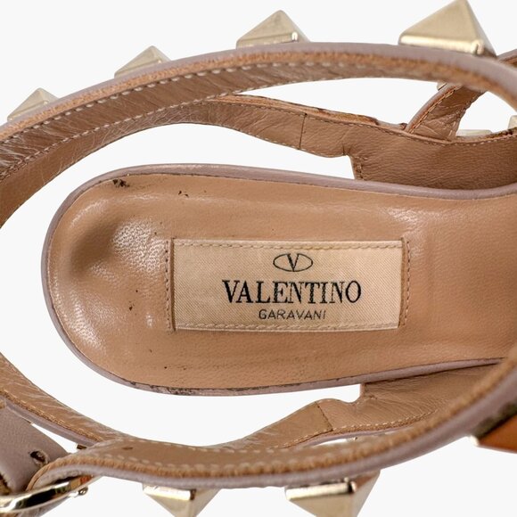 Valentino Rockstud Light Pink Leather Caged Pumps Pointed Heels Size 36.5 US 6.5 - Picture 14 of 15